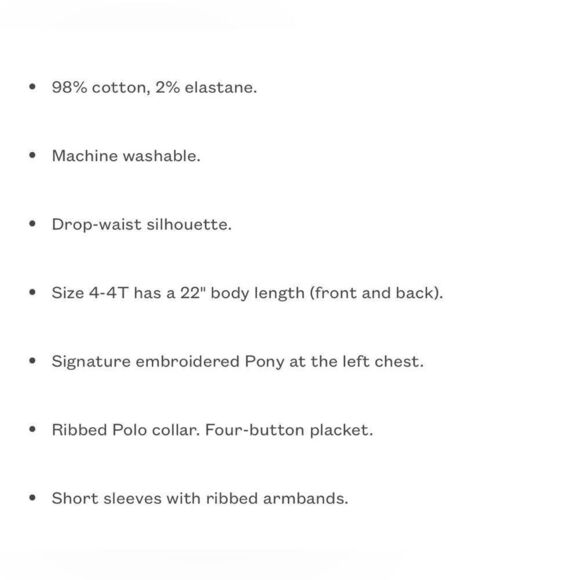 Ralph Lauren Girls Corn Yellow Short-Sleeve Tennis Style Polo Dress Size 4 - Picture 7 of 8